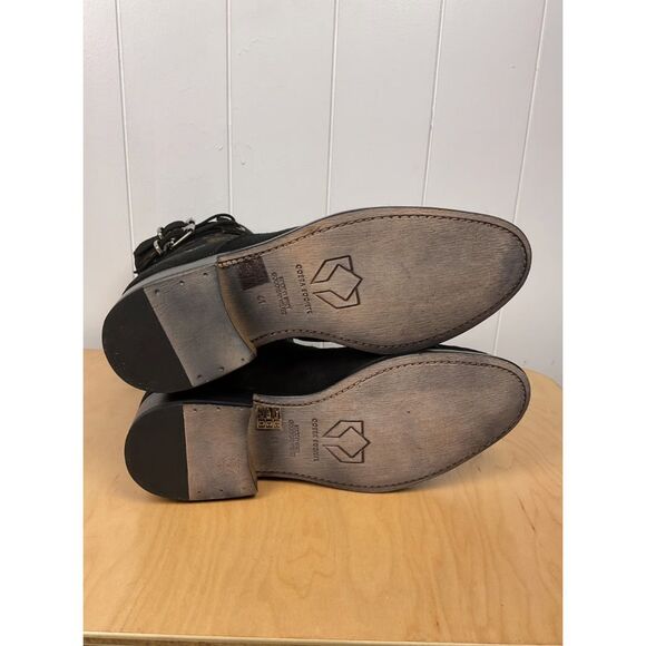 Cobra Society Javier Mens Black Suede Short Moto Riding Boots EU 45 US 11.5 - Picture 6 of 6